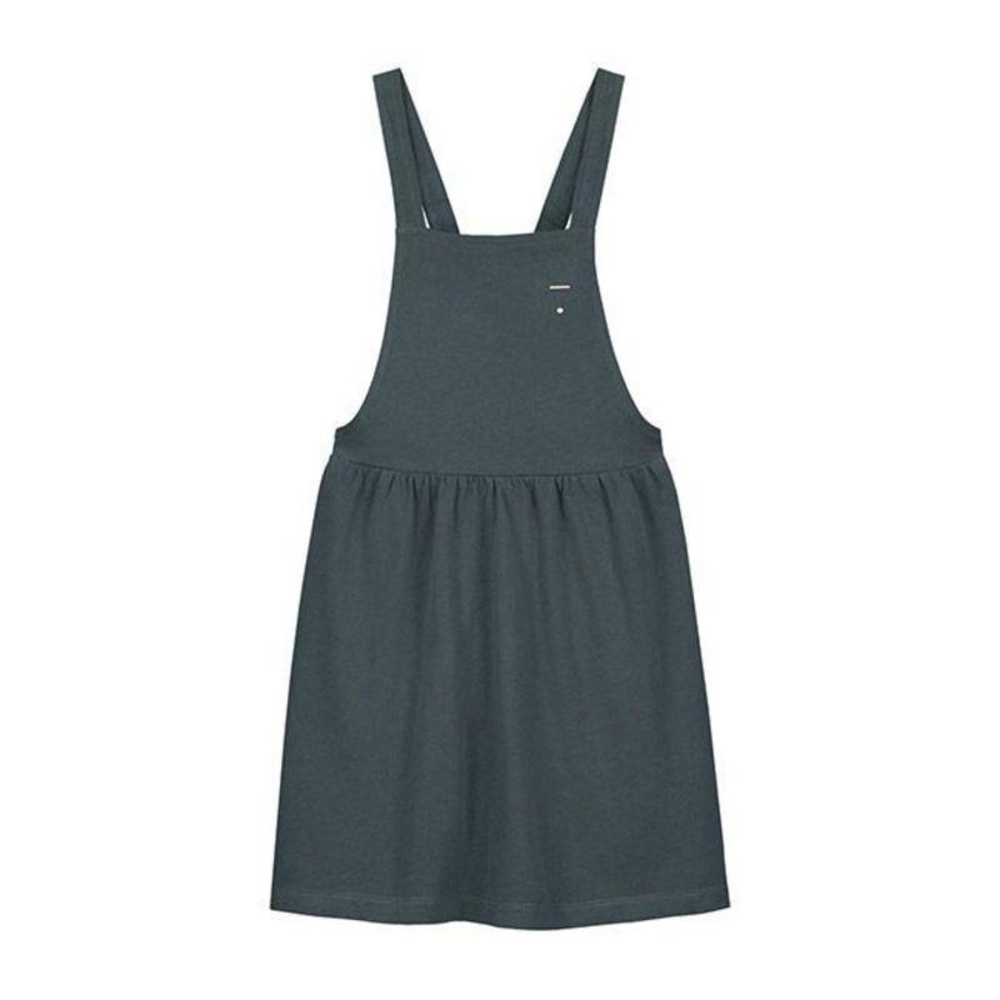 Dutch Brand Gray Label Organic Stylish Kids Dark Gray Pinafore Dress